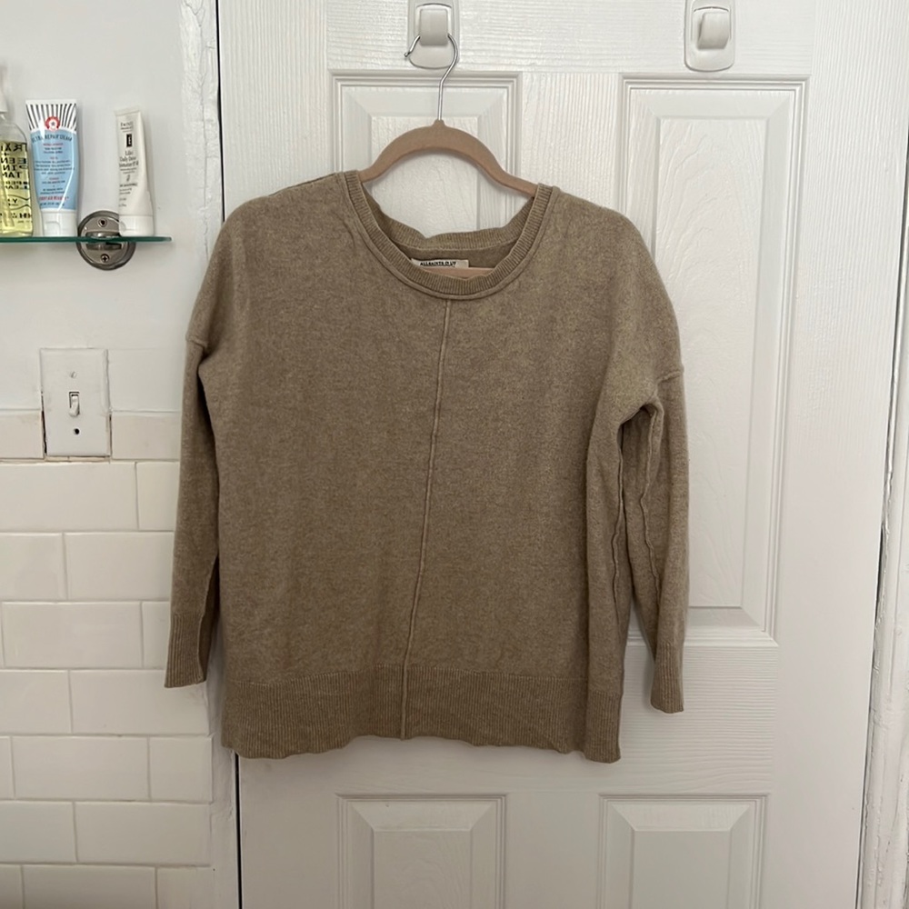 Oatmeal Allsaints cashmere sweater UK 8, US 4